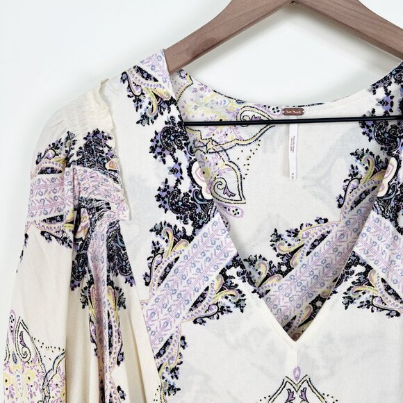 Free People Girl Talk Tunic Top Blouse Shirt Oversized Slouchy Bohemian 90s Y2K - Picture 5 of 10